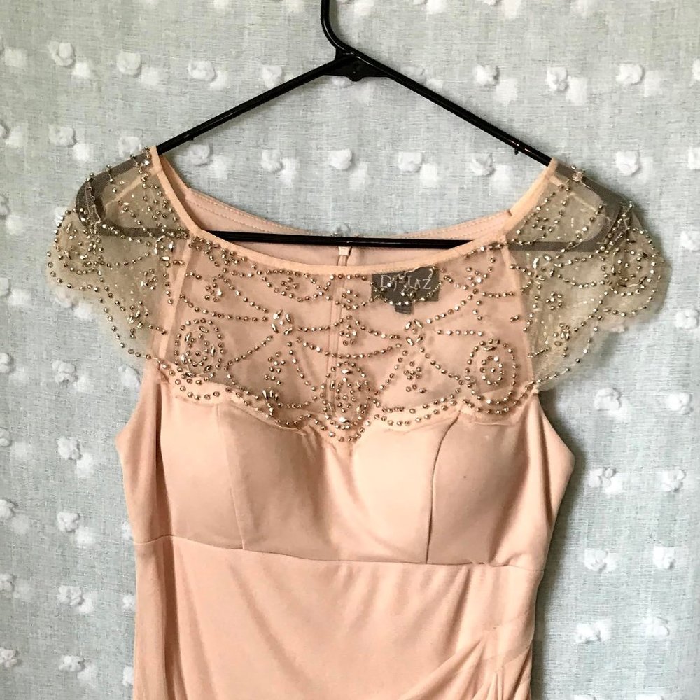 DJ-Jaz Pale Pink Ruched Mini Dress - NEW